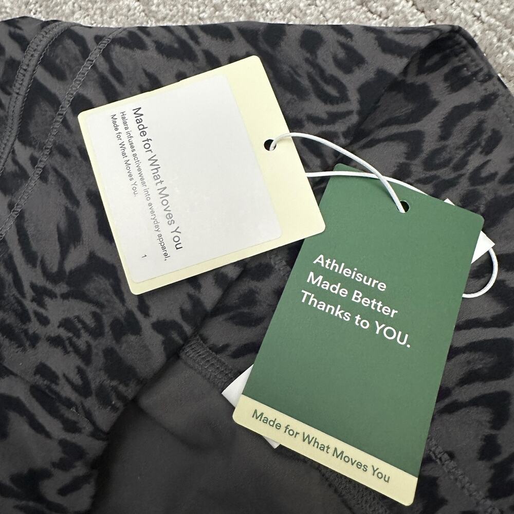 Halara Pants Womens XL Gray Leopard Wide Leg Sweatpants Pockets Lounge Yoga - Picture 11 of 11